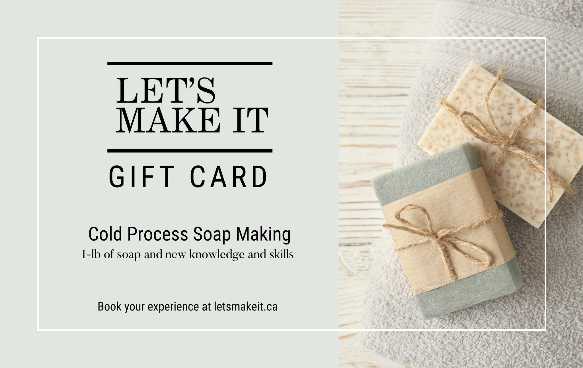 Cold Process Soap Making Gift Card