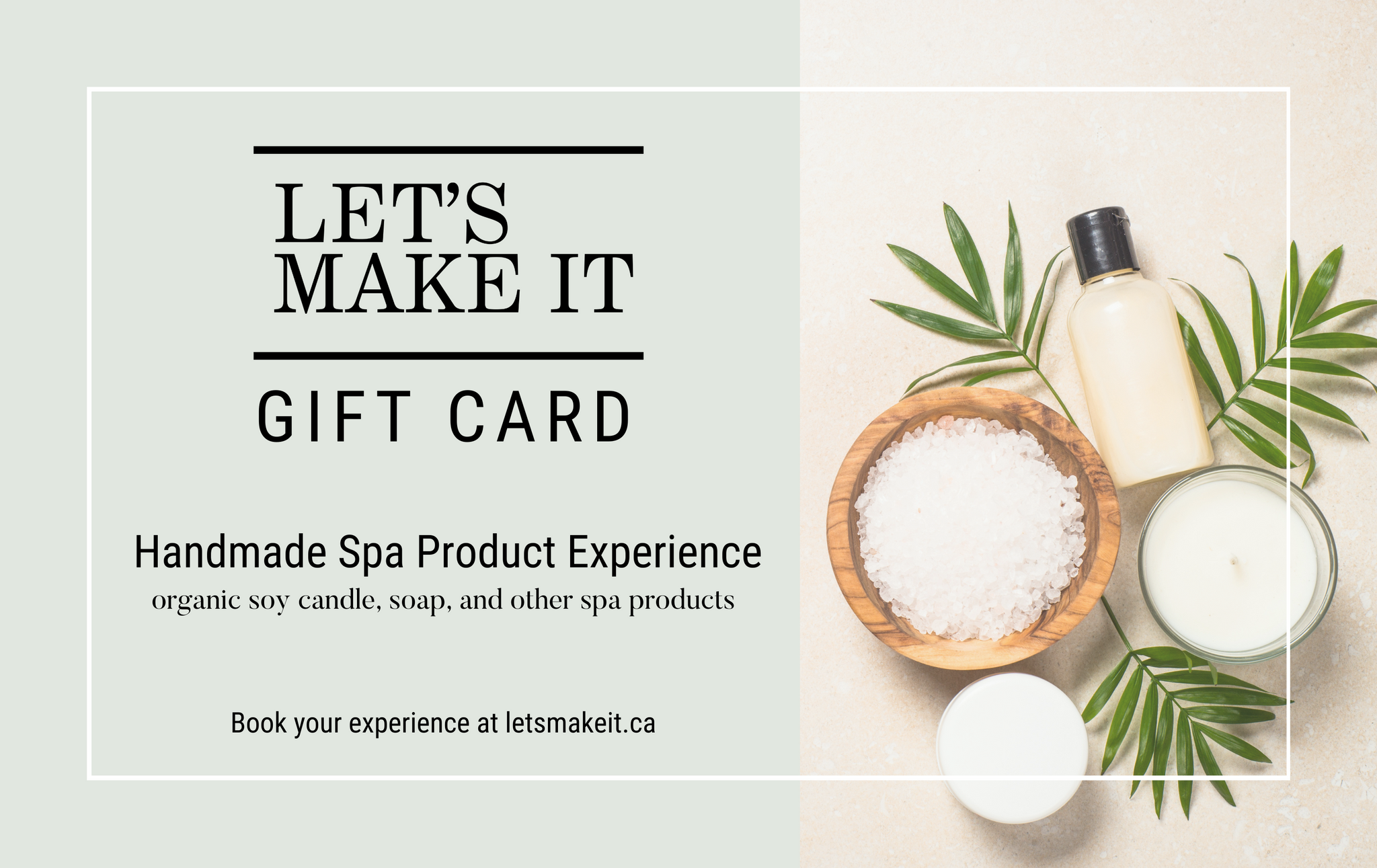 Handmade Spa Product Gift Card