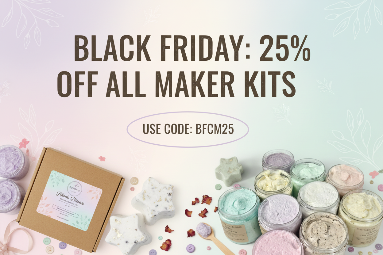 Black Friday Banner with Kits and Body Scrubs